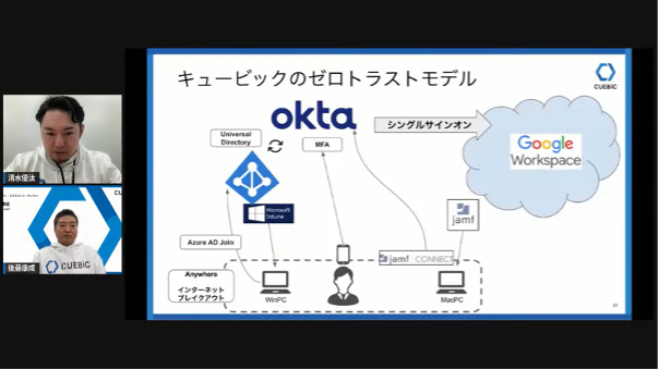 強固なセキュリティ対策で、従業員体験の向上を～攻めのセキュリティでDXを推進-キ - IDaaSとMDM、Oktaを使って、キュービックが実現したいこと（4）