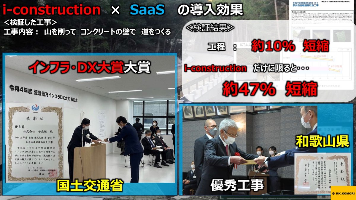 建設DXに取り組む、小森組のi-Construction戦略と人材育成 - DXの効果調査で実施した、土木工事の事例（2）