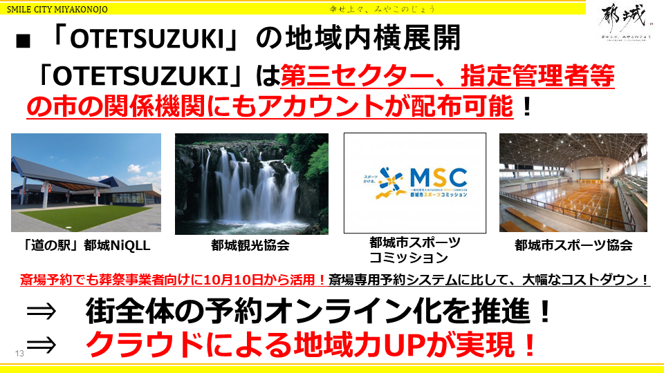 都城市におけるクラウドサービス活用による地方自治体の革新～地域力向上とデジタルト - 「OTETSUZUK」がもたらした、Win-Winの効果