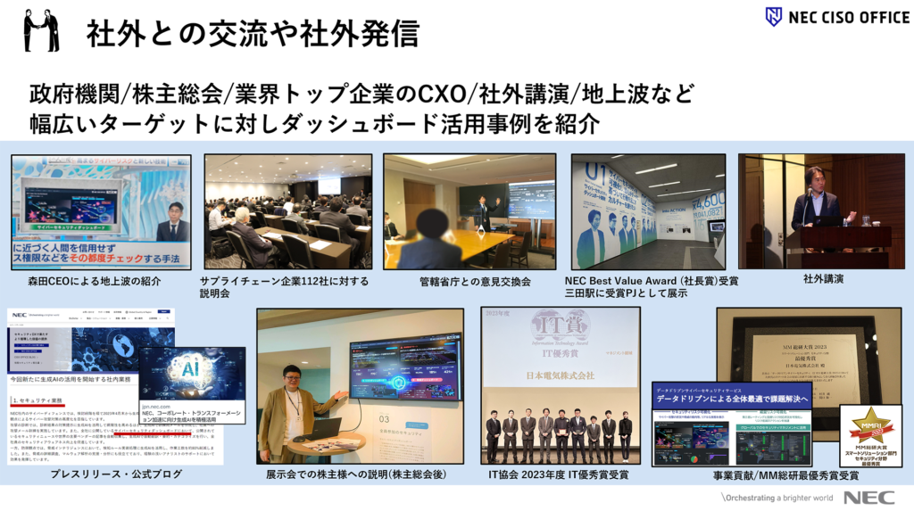 サイバーセキュリティダッシュボードによるデータドリブンなセキュリティカルチャー変 - 4. 社内外での評価（3）