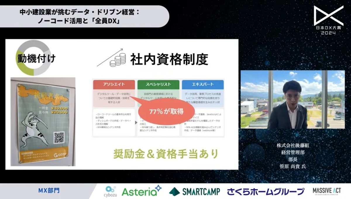後藤組が実現した「全員DX」 - 3. 3つの柱で推進「全員DX」の実現（3）