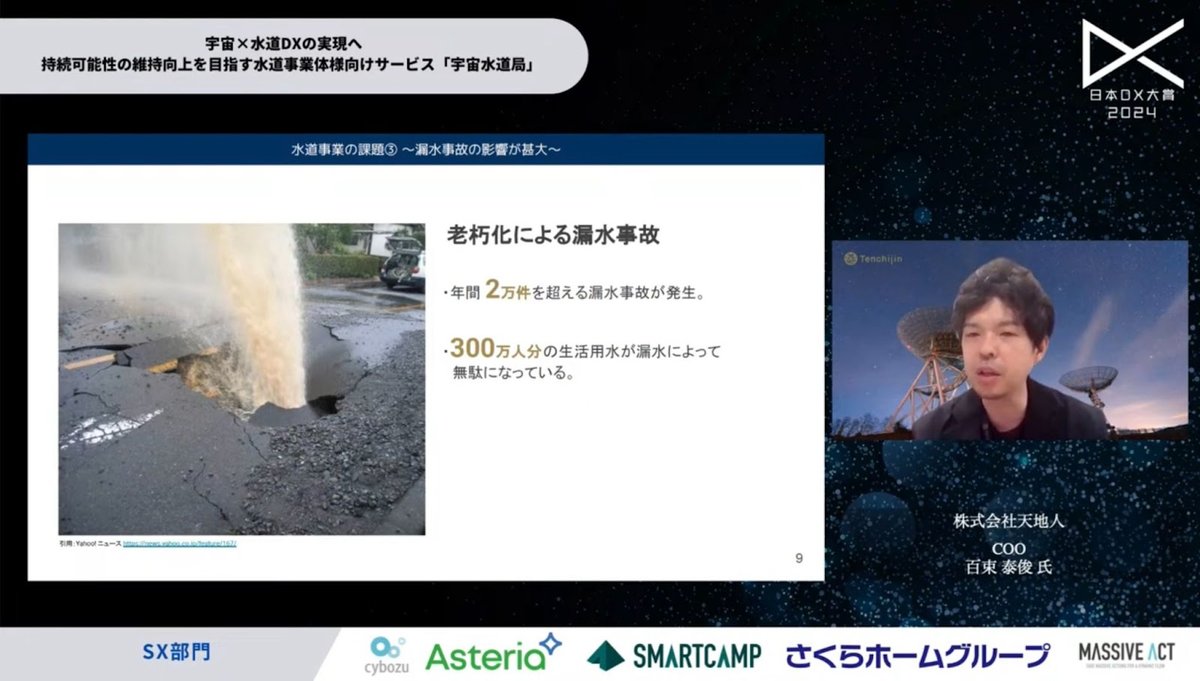 衛星データ×AIで水道DX～日本の水道インフラを救う、「宇宙水道局」とは～ - 頻発する漏水事故
