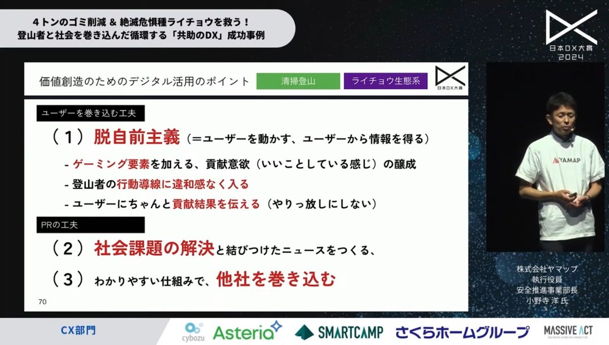 山を愛する心から生まれたDX：ヤマップがユーザーたちと実現した、推定4トンのゴミ - 5. ユーザー参加型DXの成功要因（2）