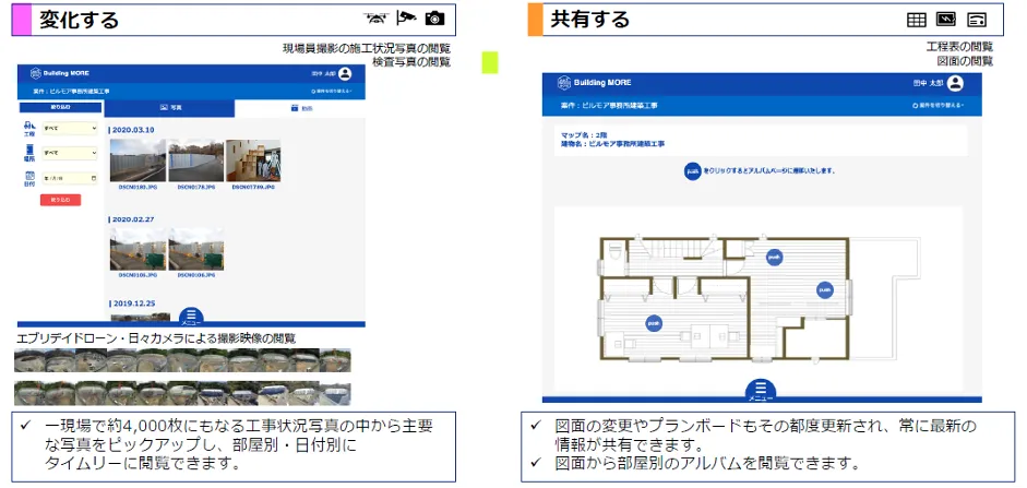 隂⼭建設株式会社「建設現場を変える挑戦」 - ビルモア｜お客様画⾯②