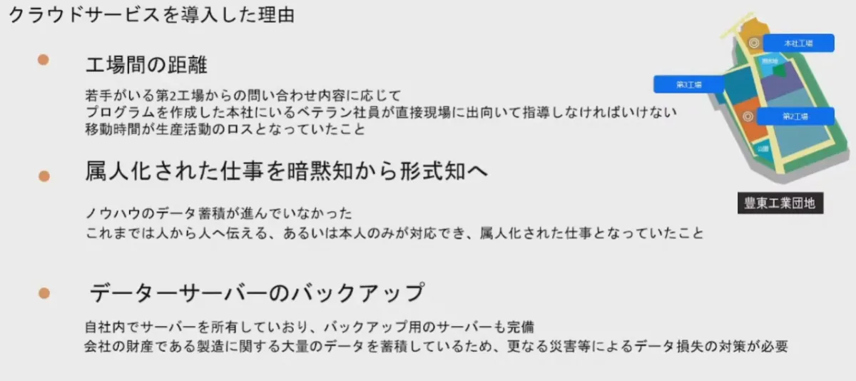 クラウドサービスを活用した生産性向上への取組み～機械で稼ぐ ！現場力の強化～  - 経営課題