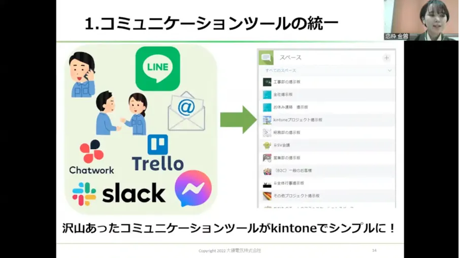 【大鎌電気株式会社】新卒1年目のDX化推進プロジェクト！  - 課題①「コミュニケーションツールの統一」