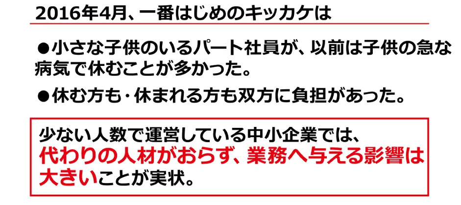 株式会社 WORK SMILE LABO「中小企業は今こそクラウド活用で働き方改 - 地方の中小企業がなぜ、テレワークを始めたのか？（2）