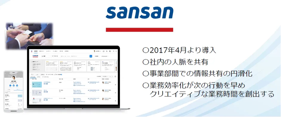 マツ六株式会社「縦割り組織からOneTeamへ～現場力が高まるクラウド活用～」 - 初めてのクラウドサービス導⼊「sansan」