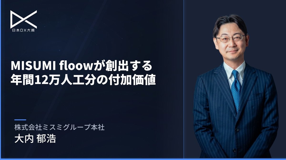MISUMI floowが創出する年間12万人工分の付加価値