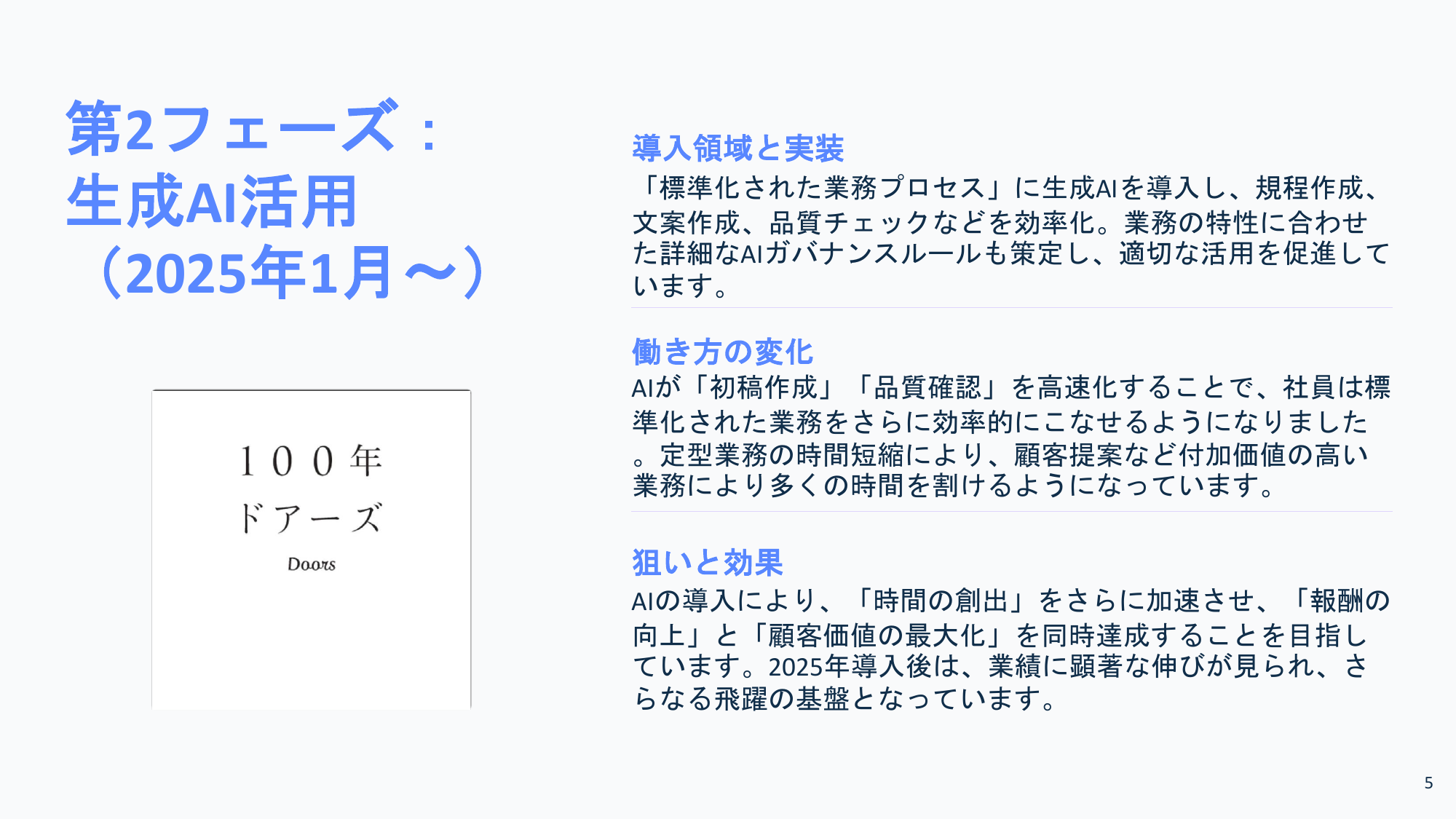 第2フェーズで進めた生成AIの業務組み込み