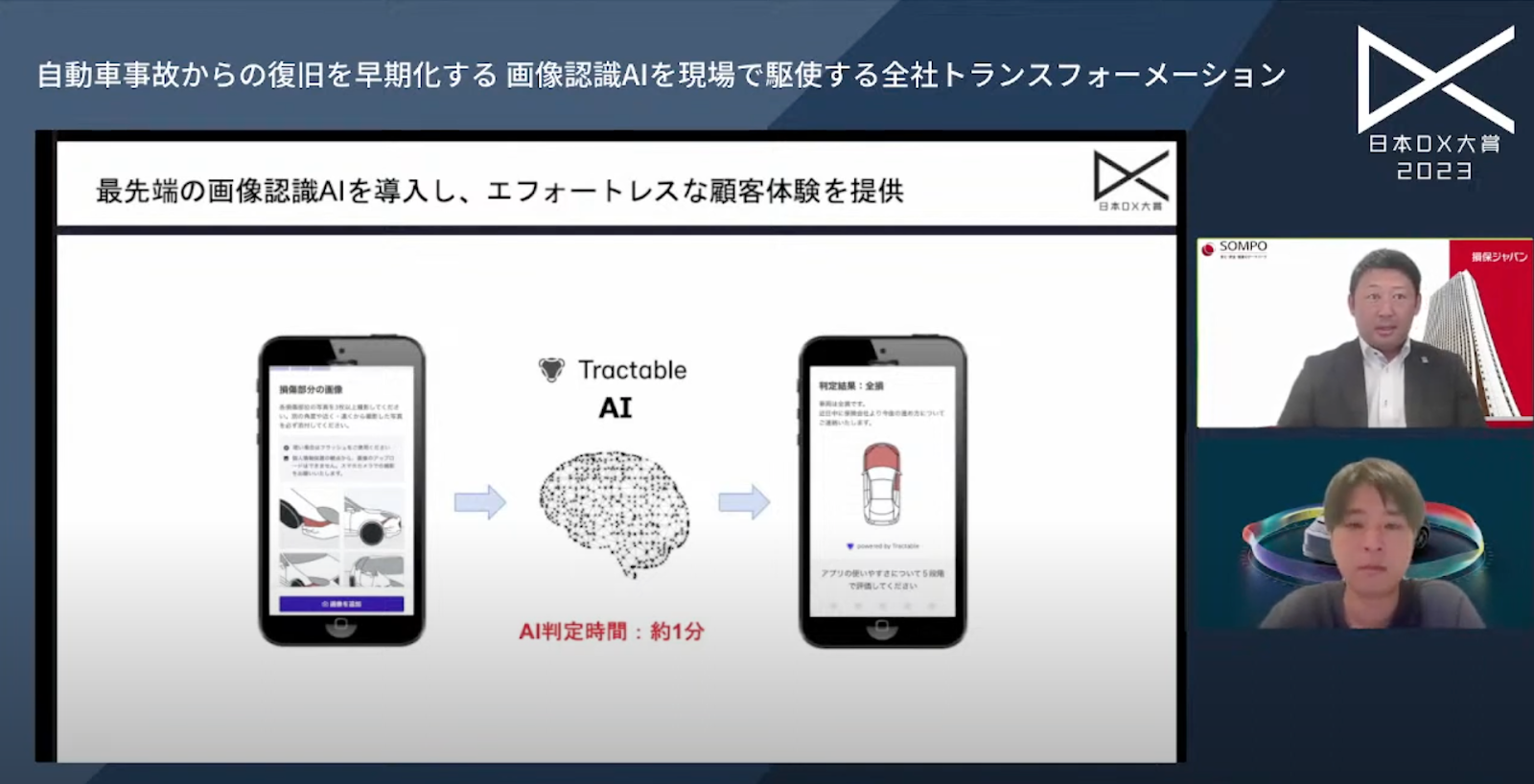 自動車事故からの復旧を早期化 -画像認識AIを現場で駆使する全社トランスフォーメ - 自動車事故からの復旧を早期化する画像認識AIの活用